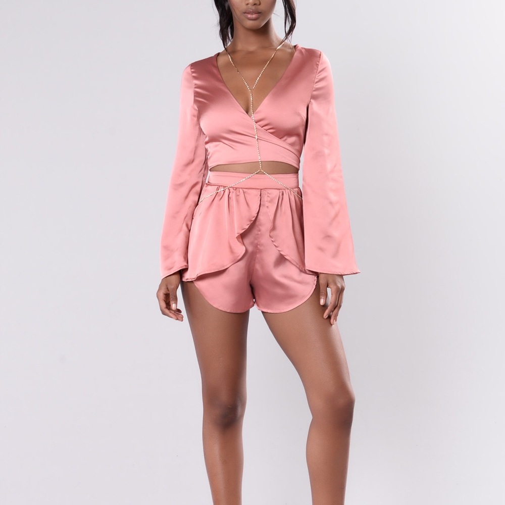 Satin Short Set